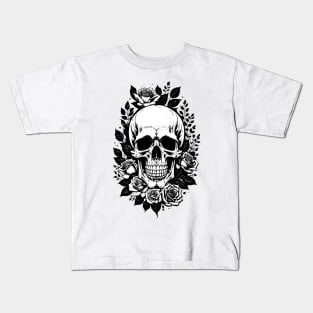 Skull and Flowers Kids T-Shirt